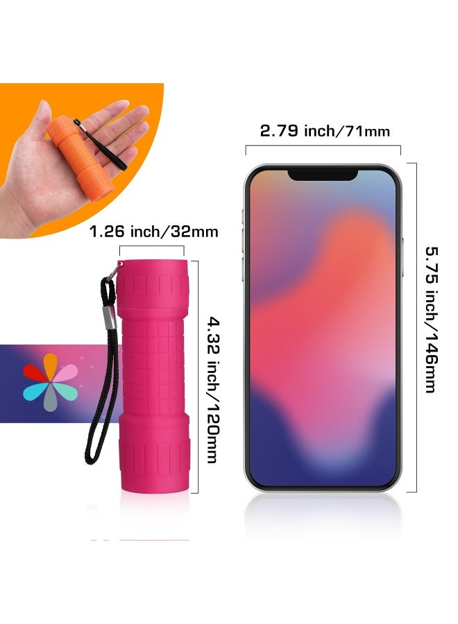 EverBrite 9-Led Flashlight 6-Pack Compact Handheld Torch Assorted Colors With Lanyard 3Aaa Battery Included Hurricane Supplies Camping Gift To Halloween Charismas  - Image 3