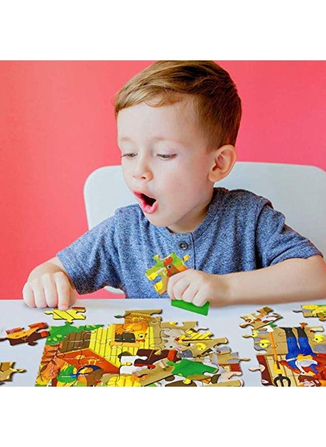 Kidepoch Puzzles for Kids Ages 4-8 Barnyard Jigsaw Puzzles 100-pcs for Kids Ages 8-10, Great Animal Floor Puzzles for Kids 3-5  - Image 4