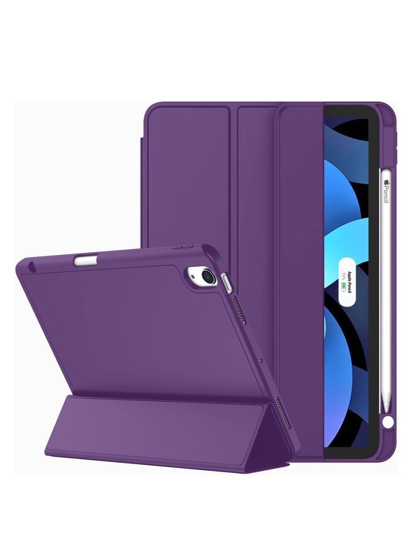 vesus ELTRAZONE Smart Case for iPad Air - Fits 6th Gen 11-Inch (2024), 5th & 4th Gen 10.9-Inch (2022/2020) - Dark Purple, Touch ID Support, Auto Wake/Sleep  - Image 1