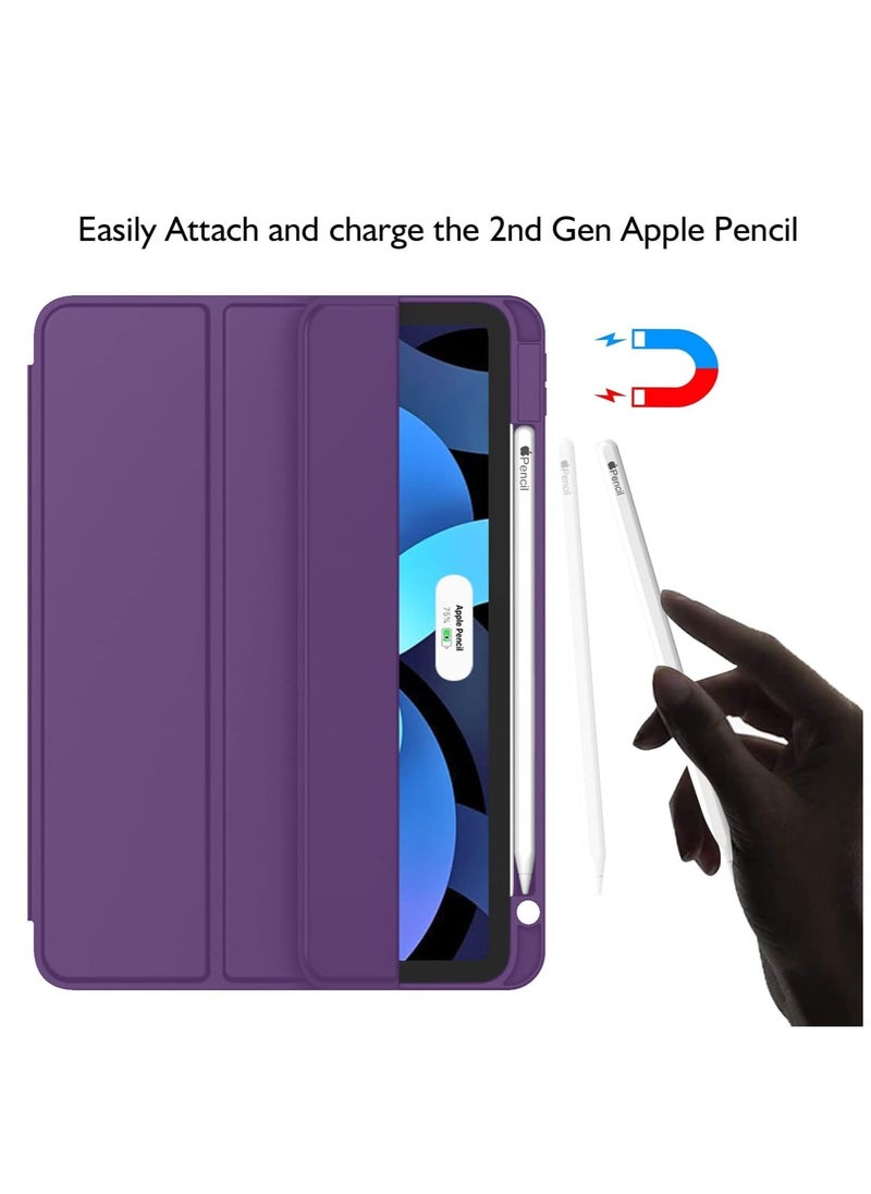 vesus ELTRAZONE Smart Case for iPad Air - Fits 6th Gen 11-Inch (2024), 5th & 4th Gen 10.9-Inch (2022/2020) - Dark Purple, Touch ID Support, Auto Wake/Sleep  - Image 2