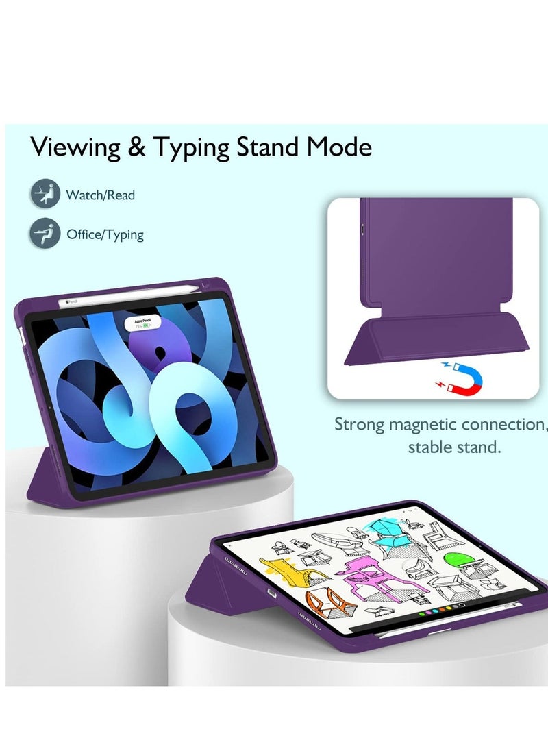 vesus ELTRAZONE Smart Case for iPad Air - Fits 6th Gen 11-Inch (2024), 5th & 4th Gen 10.9-Inch (2022/2020) - Dark Purple, Touch ID Support, Auto Wake/Sleep  - Image 5