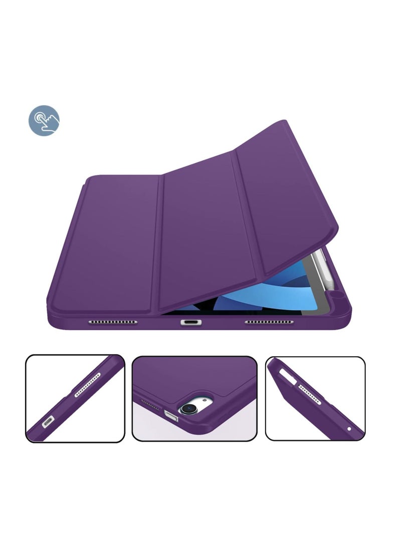 vesus ELTRAZONE Smart Case for iPad Air - Fits 6th Gen 11-Inch (2024), 5th & 4th Gen 10.9-Inch (2022/2020) - Dark Purple, Touch ID Support, Auto Wake/Sleep  - Image 4