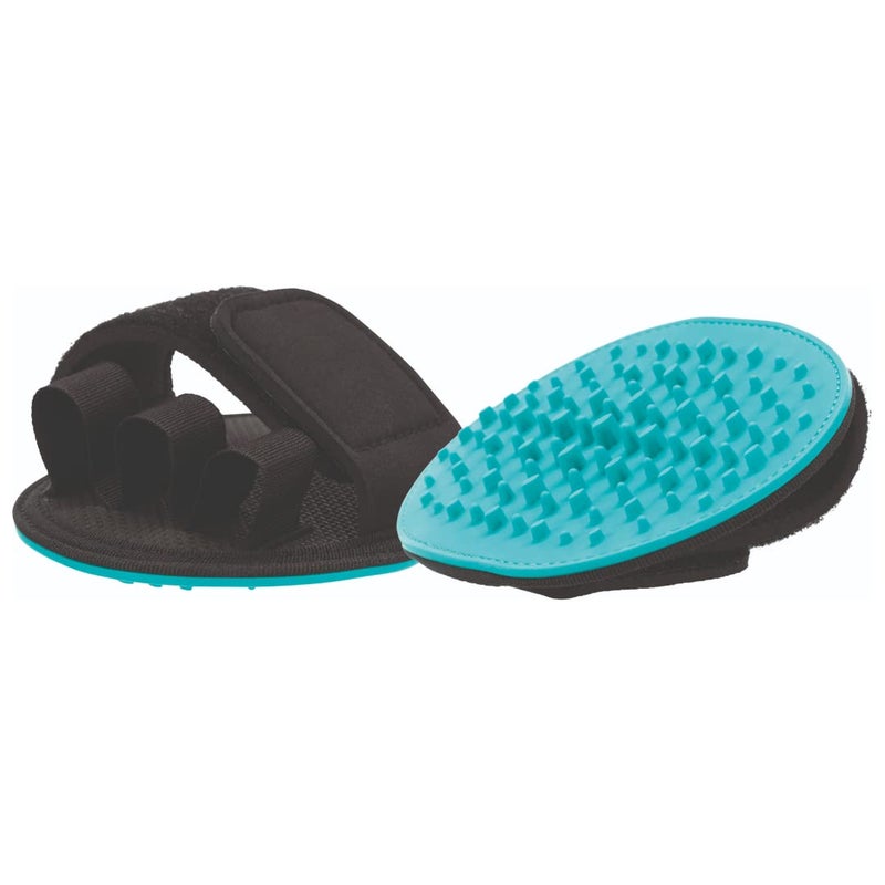 Trixie Massage Brush for Pets, De-shedding Massage Brush, that gets rid of tangles and unwanted loose hair, Made of polyester/silicone/TPR, Size: 11 × 14cm - Image 1