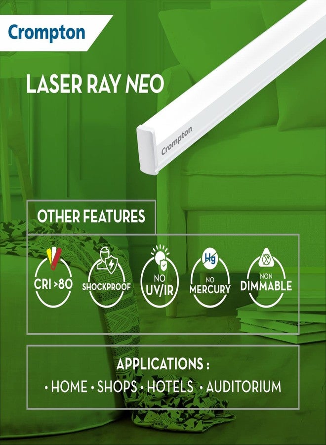 Crompton Laser Ray Neo 24 W LED Batten (Cool Day Light) - (Pack of 1) - Image 3