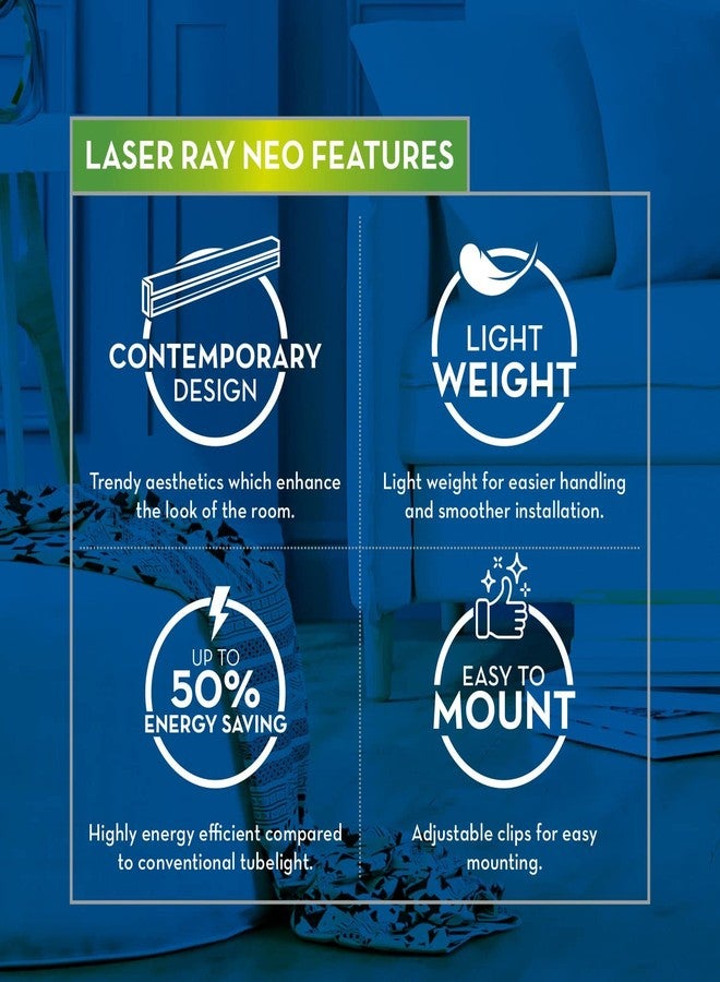Crompton Laser Ray Neo 24 W LED Batten (Cool Day Light) - (Pack of 1) - Image 2