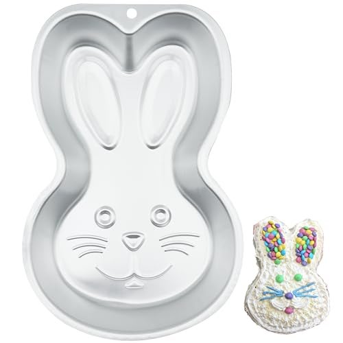 Kundalini Easter Bunny 3D Cake Pan Nonstick Aluminum Bunny Shaped Baking Mold for Easter - Image 1