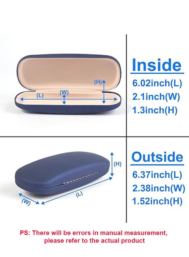 2 Pcs Hard Shell Clamshell Eyeglasses Pocket Size Eyeglasses case, Unisex Portable Glasses Protection
