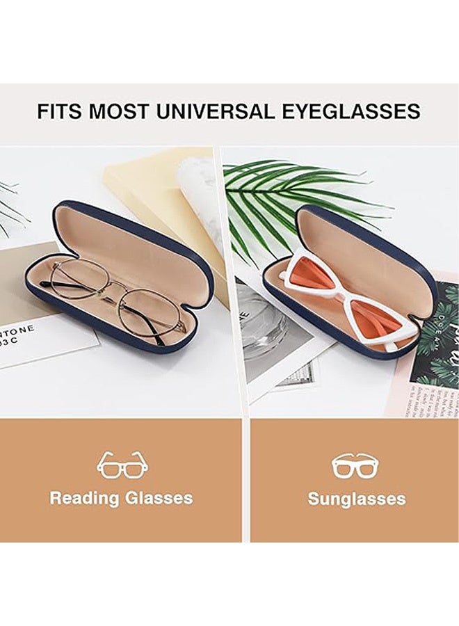 2 Pcs Hard Shell Clamshell Eyeglasses Pocket Size Eyeglasses case, Unisex Portable Glasses Protection