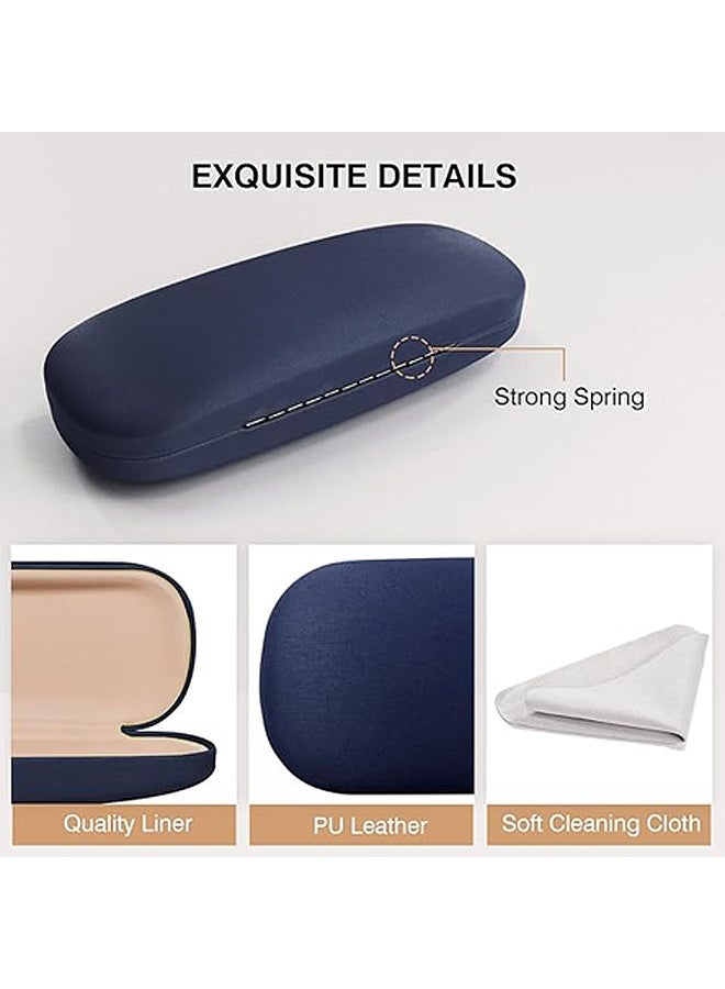 2 Pcs Hard Shell Clamshell Eyeglasses Pocket Size Eyeglasses case, Unisex Portable Glasses Protection