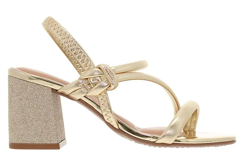 Beira Rio Beira Rio Ladies High Heel Sandals Gold | Made In Brazil