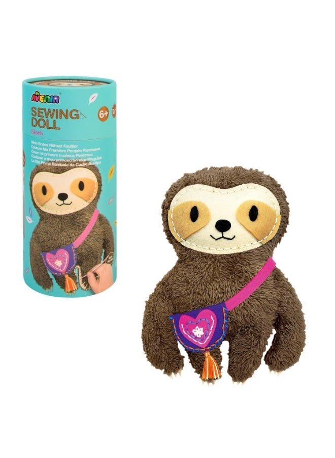 Avenir Sewing My First Doll Sloth Kit Create a Super Soft Sloth, Develop Motor Skills & Creativity Safe and Educational Trusted Art, Learning, and Entertainment for Kids 3+ - Image 1