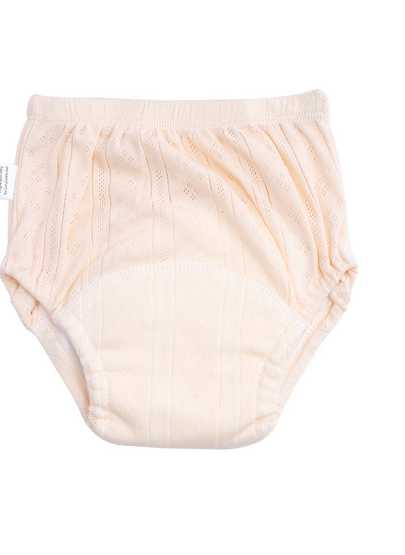 Loquat Baby Training Washable Cut-Out Breathable Diaper Pants Beige  - Image 1