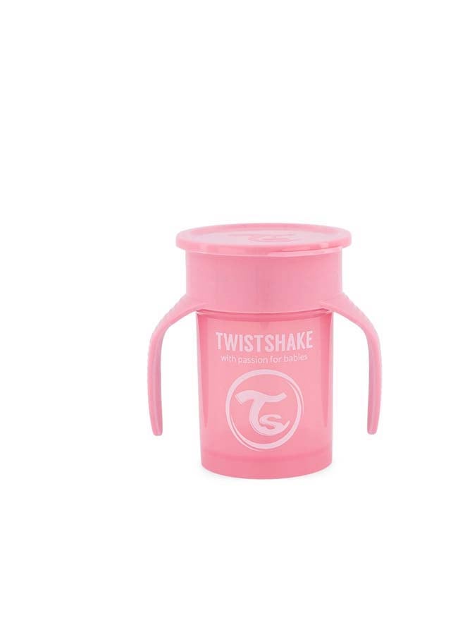 Twistshake 360 Cup 6+m Pastel Pink - Image 1