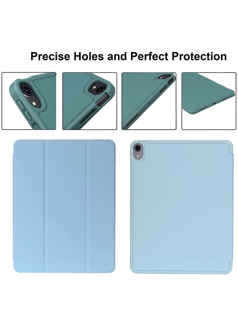 erorex - Case for New iPad Air 5th Generation 10.9 Inch with Screen Protector and Auto Wake Sleep Cover White Ice Blue - Image 1