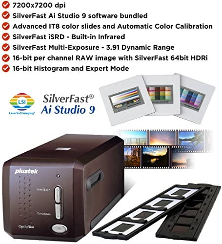 Plustek OpticFilm 8300i Ai Film Scanner Converts 35mm Film Slide into Digital Bundle SilverFast Ai Studio 9 QuickScan Plus Include Advanced IT8 Calibration Target 3 Slide - Image 3