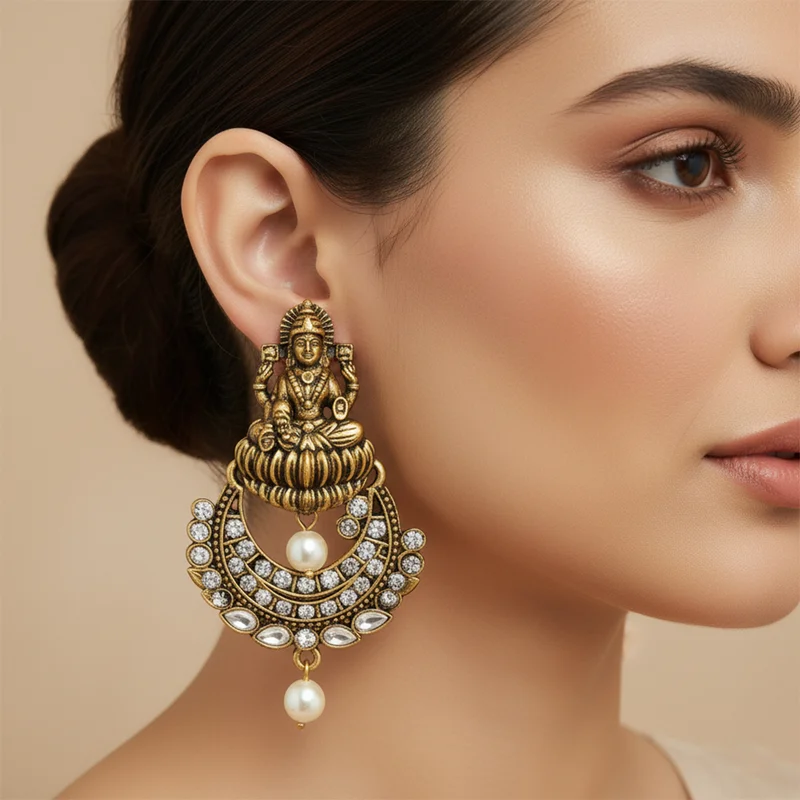 trueBrowns trueBrowns Shubh Lakshmi Jhumkas