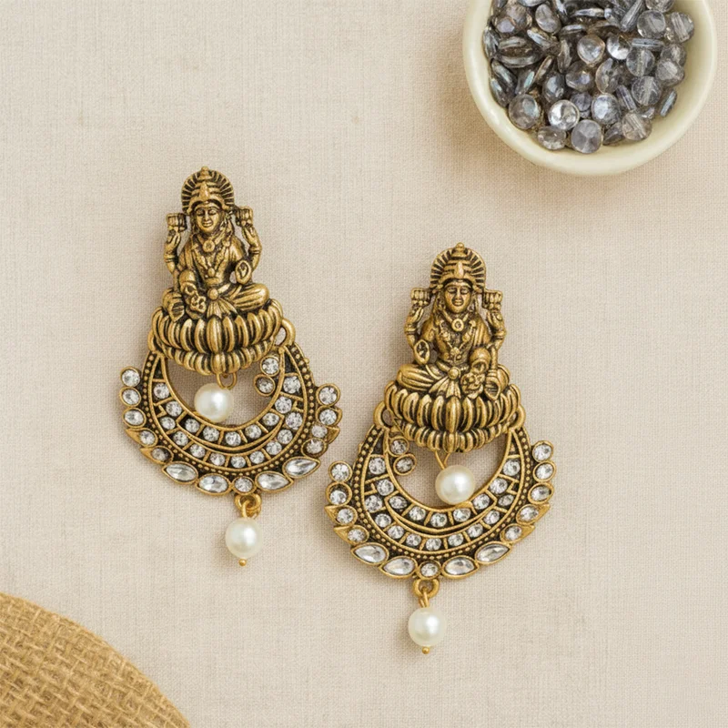 trueBrowns trueBrowns Shubh Lakshmi Jhumkas