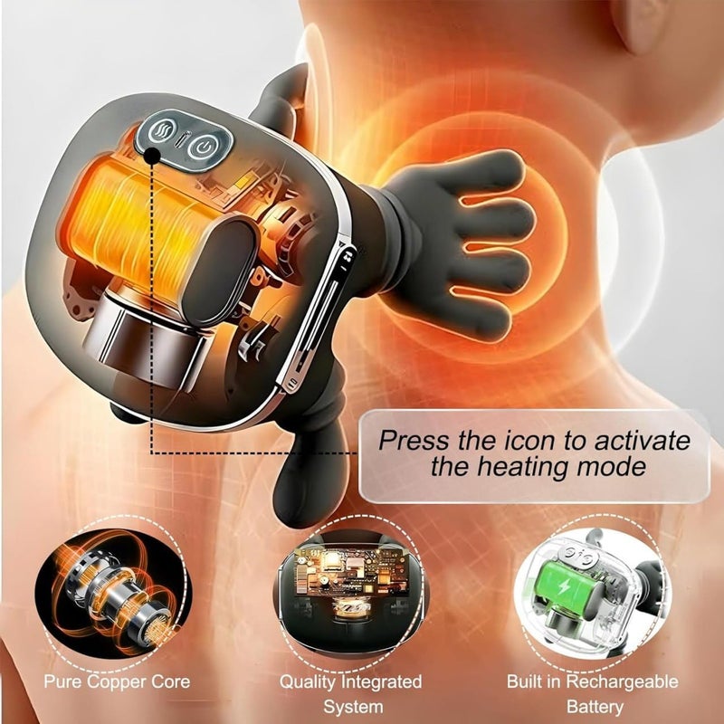 ALKAYAN Neck and shoulder massager - Electric massage pillow for back, shoulders, and... - Image 2