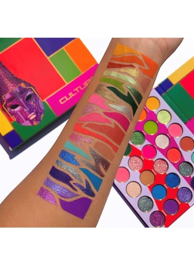 Juvia's Place لوحة ظلال العيون بالأصفر والأخضر والبنفسجي - مكياج عيون احترافي، لوحة ظلال عيون ملونة، لوحة مكياج لألوان العيون والتألق، مستحضرات تجميل ظلال العيون المضغوطة، درجات من 3