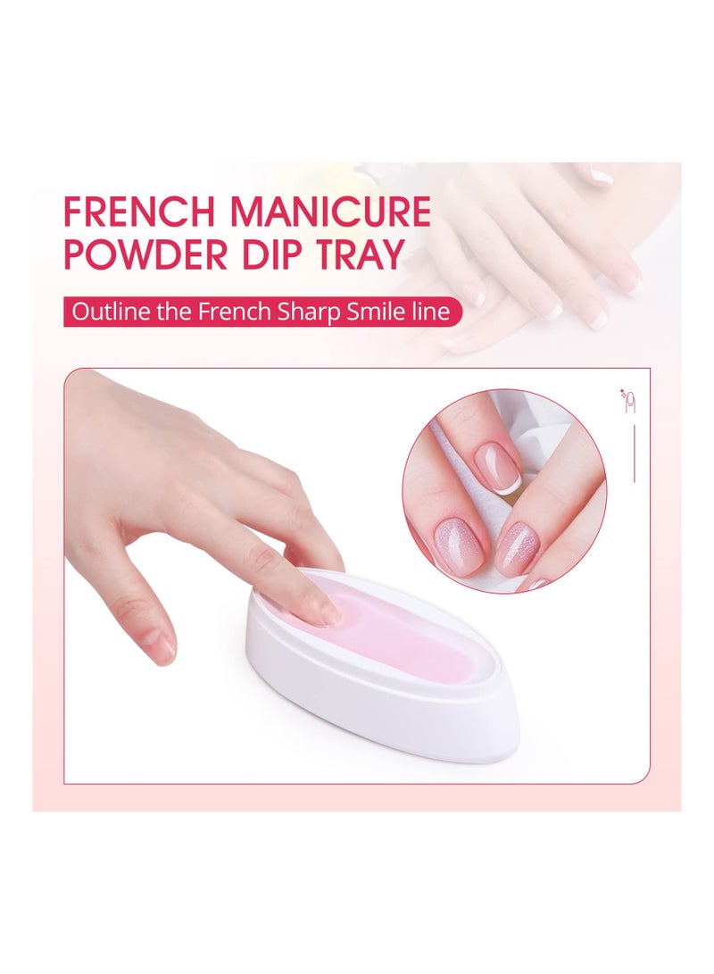 Nail Dip Container, Dipping Powder Tray, French Nail Smile Line Molding Manicure Mould Fashion Nail Tool, for Nail Salon, Professional or Personal Use to Diy Their Own Style, Non-Toxic(4 Pack) - Image 3
