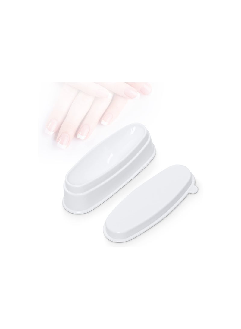 Nail Dip Container, Dipping Powder Tray, French Nail Smile Line Molding Manicure Mould Fashion Nail Tool, for Nail Salon, Professional or Personal Use to Diy Their Own Style, Non-Toxic(4 Pack) - Image 1