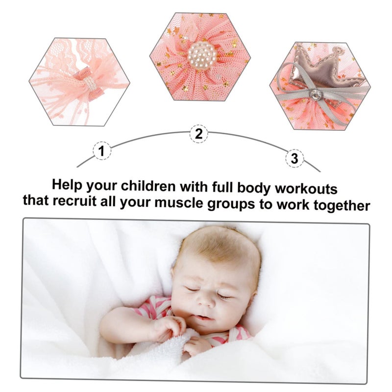 Newborn Photography Props Set 3pcs Baby Socks And Lace Headbands For Newborn Girls For Full Month Celebration - Image 4