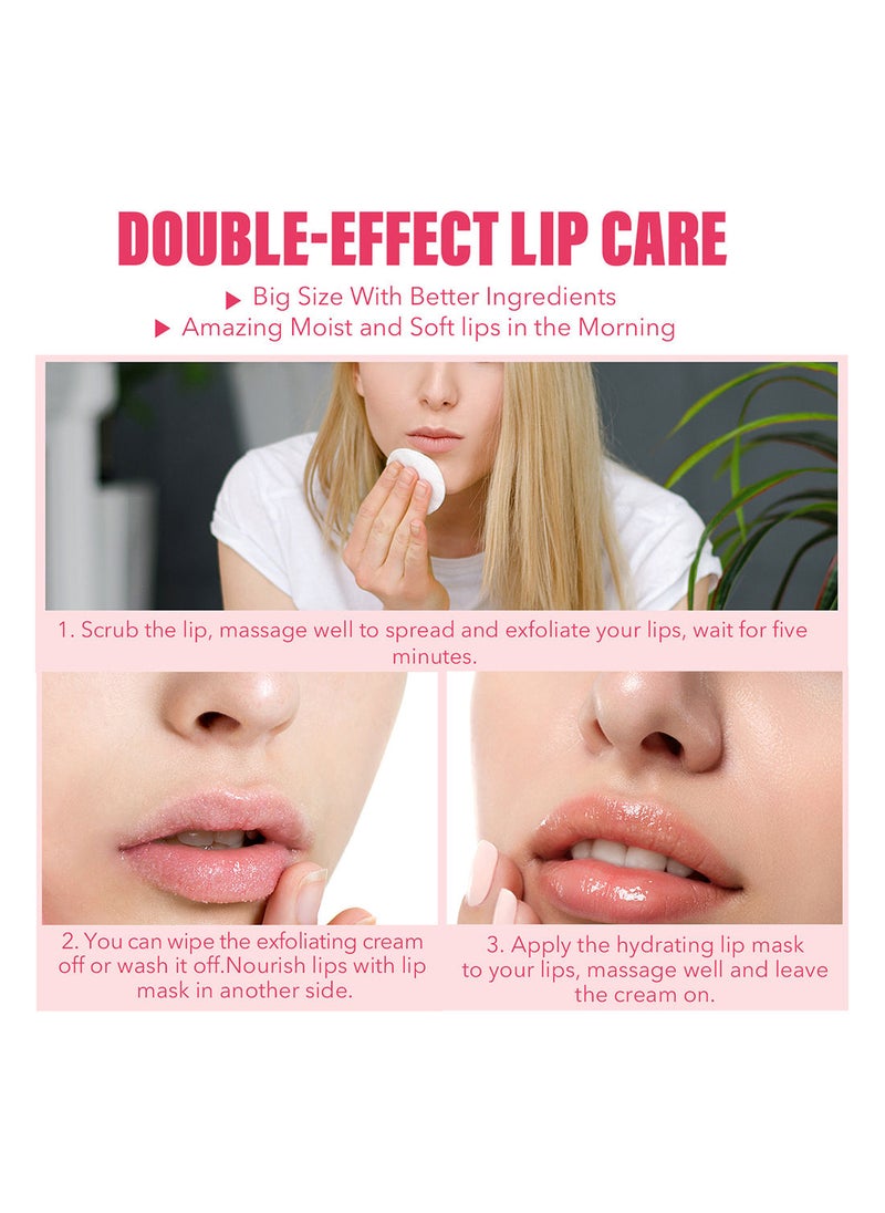 Lip Mask and Scrub with Lip Brush Hydrating Moisturizing Repairing Peeling Exfoliating Prevent Dry Cracking Double Effect Lip Care - pzsku/ZC107BF5B3E355FD0E4AFZ/45/_/1681814403/a35a17b3-00d5-42b1-9de7-909ef70d46dd