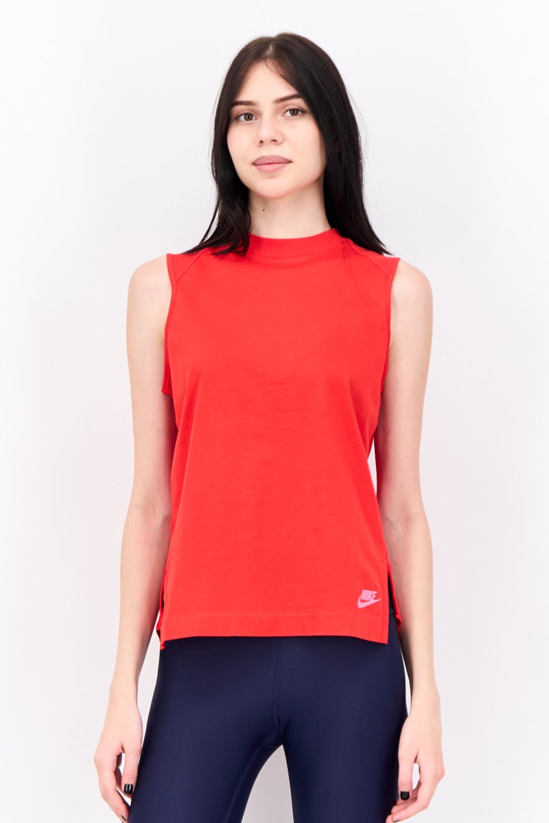 Nike Women Sportswear Fit Sleeveless Training Tank Top, Red - Image 1
