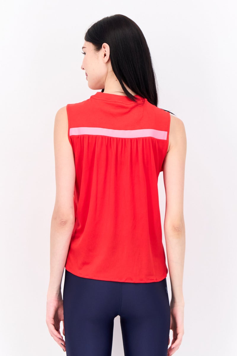 Nike Women Sportswear Fit Sleeveless Training Tank Top, Red - Image 3