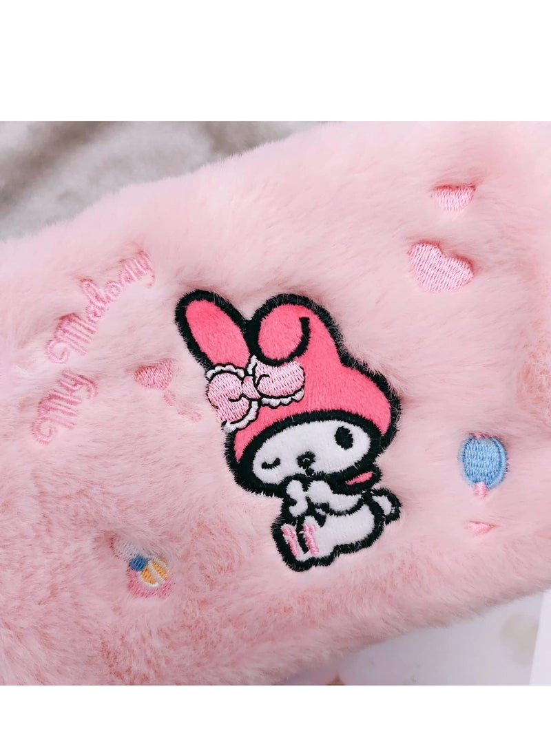 KASTWAVE Cartoon Anime Plush Makeup Bag, Zipper Pouch Cosmetics Bag, Embroidery Cartoon Characters Capacity Bag, Suitable For Women Girl Gift - Image 2