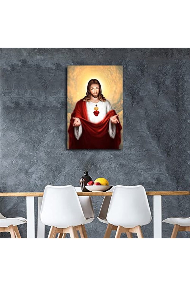 FireDeer Sacred Heart of Jesus Canvas Print - Image 4