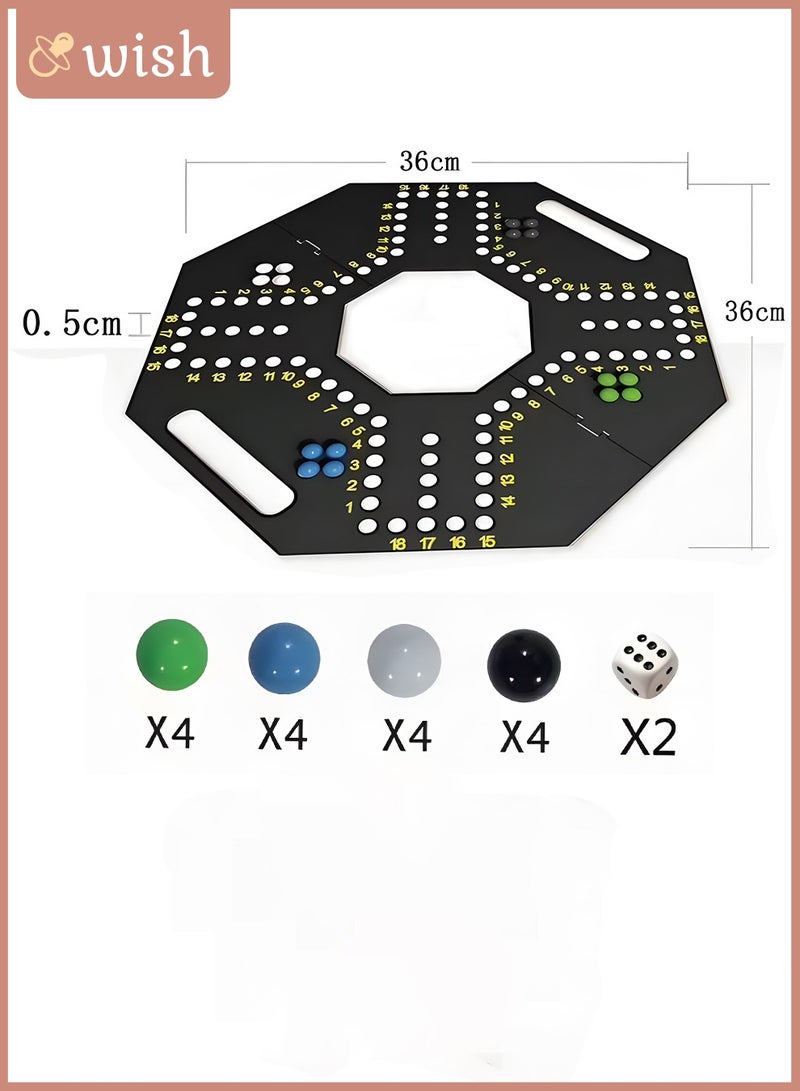 Wish لعبة جاكارoo برو 4 لاعبين قابلة للطي، 16 كرة ملونة مع بطاقات مقاومة للماء - Image 2