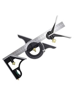 Y&D Combination Angle Ruler, SYOSI 300MM Square Ruler Stainless Steel Multi Function Measuring Tool About 0.35Kg  - Image 1