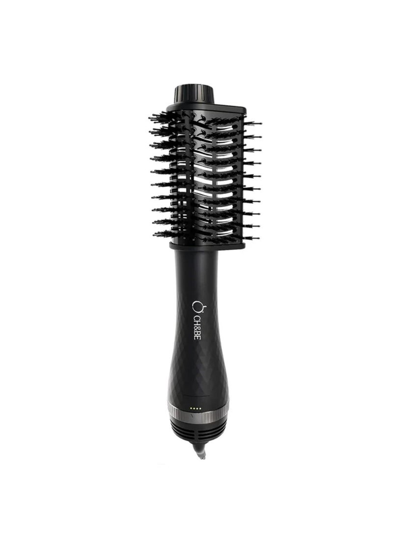 CH&BE Tri Dry Brush | hair volumizer triple barrel | Negative ions | Charcoal and nylon double bristles | 360° airflow | Shiny, frizz-free styling - Image 1