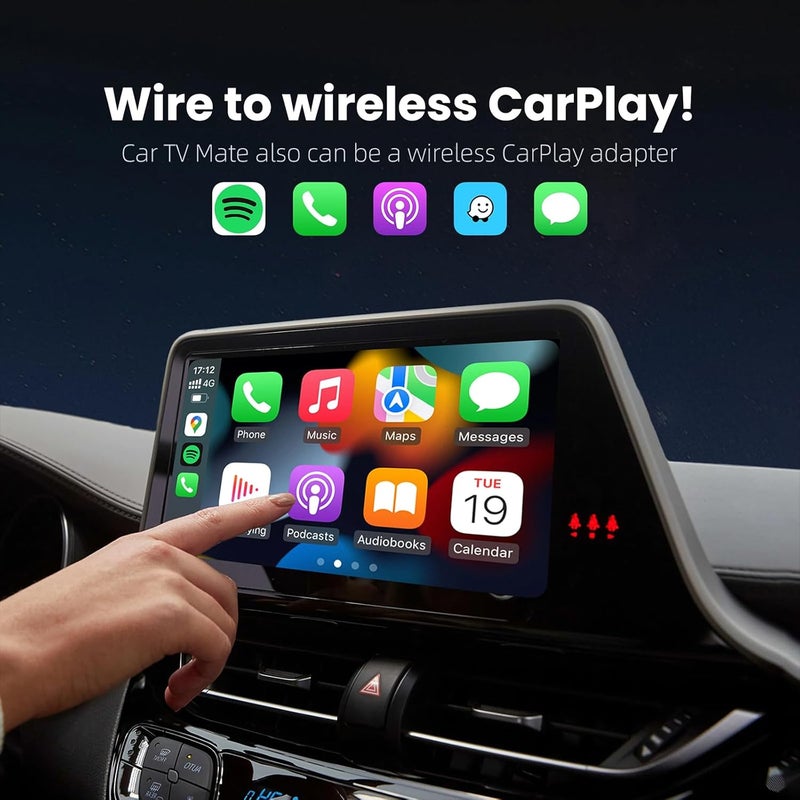 Eunavi Car TV Mate - Magic Box Car Streaming Device - HDMI to USB Converter for OEM CarPlay - Compatible with Fire TV Stick, SetTop Box, Switch, Computer, etc - Plug & Play - Image 5