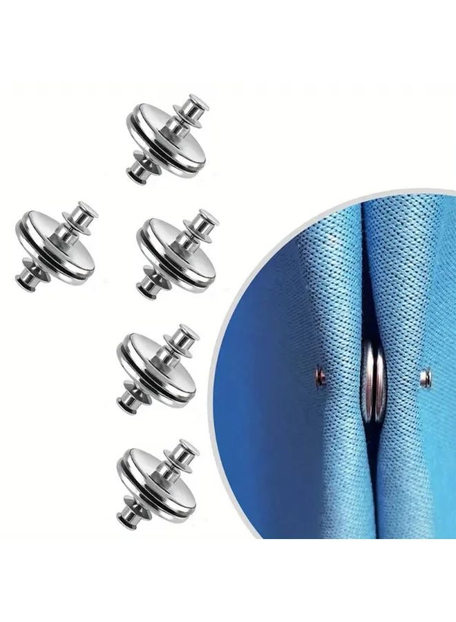 10 Pairs Magnetic Curtain Holdbacks Metal Weights To Prevent Light Leakage - Image 5