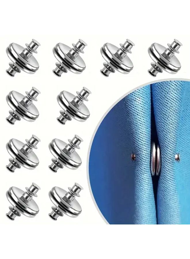 10 Pairs Magnetic Curtain Holdbacks Metal Weights To Prevent Light Leakage - Image 1