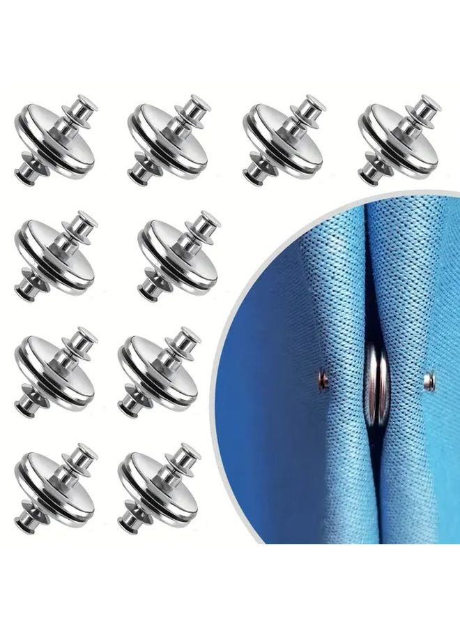 10 Pairs Magnetic Curtain Holdbacks Metal Weights To Prevent Light Leakage - Image 2