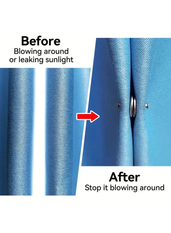 10 Pairs Magnetic Curtain Holdbacks Metal Weights To Prevent Light Leakage - Image 4