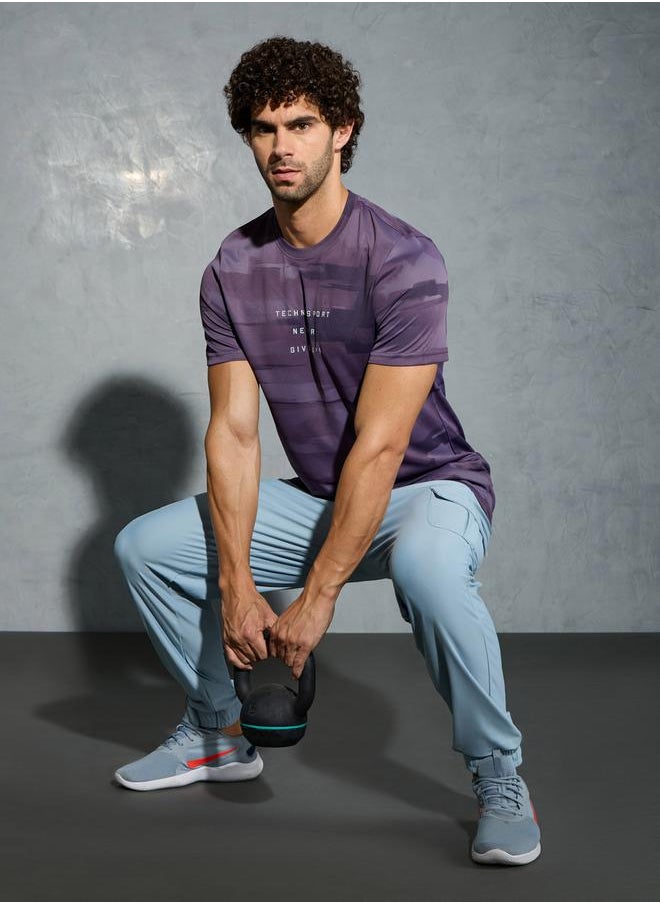 Technosport Men Camouflage Printed Round Neck Regular Fit T-Shirt by Styli  - Image 1