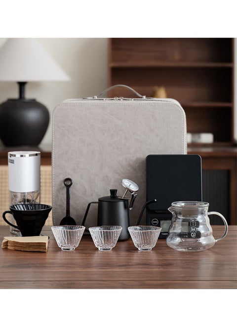 12 Pieces V60 Coffee Set Drip Coffee Maker Set with Portable Travel Bag