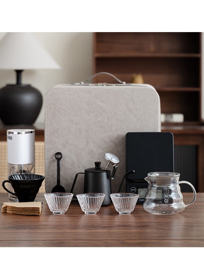 12 Pieces V60 Coffee Set Drip Coffee Maker Set with Portable Travel Bag