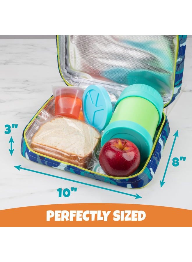 Bentology Insulated Lunch Box Sleeve - Securely Cover Your Bento Box - Shark Camouflage Design - Image 4
