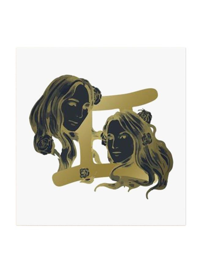 RYN Gemini Sign MDF Wall Art Multicolour 30x30centimeter - Image 1