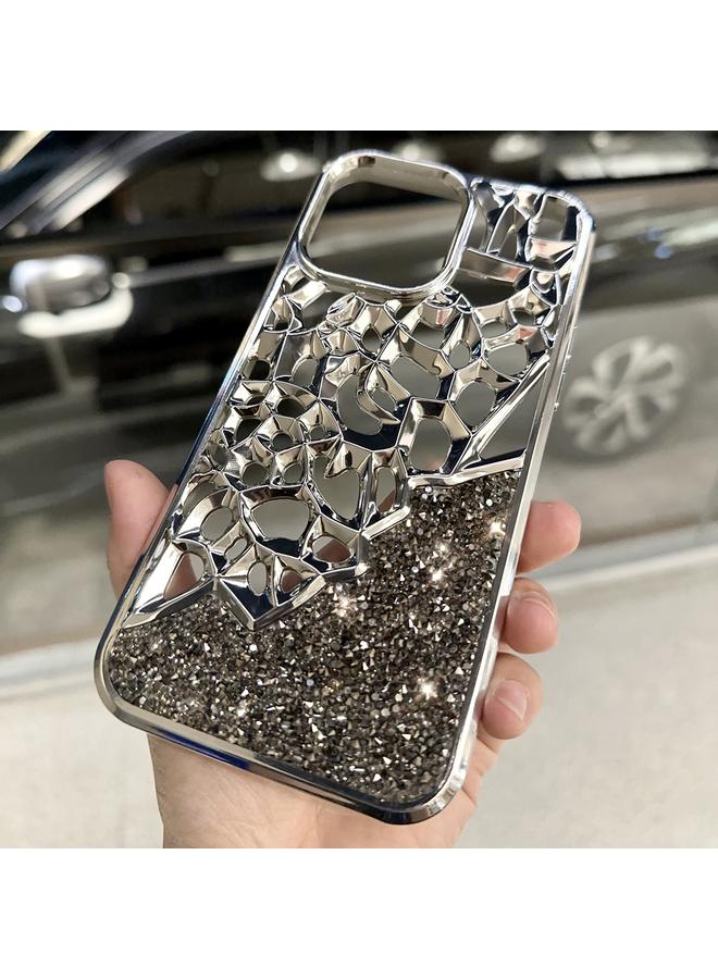 زبون جراب لهاتف iPhone 13 Pro بتصميم ماسي مجوف مصنوع من مادة TPU المطلية بالكهرباء ومُبدّدة للحرارة - Image 4