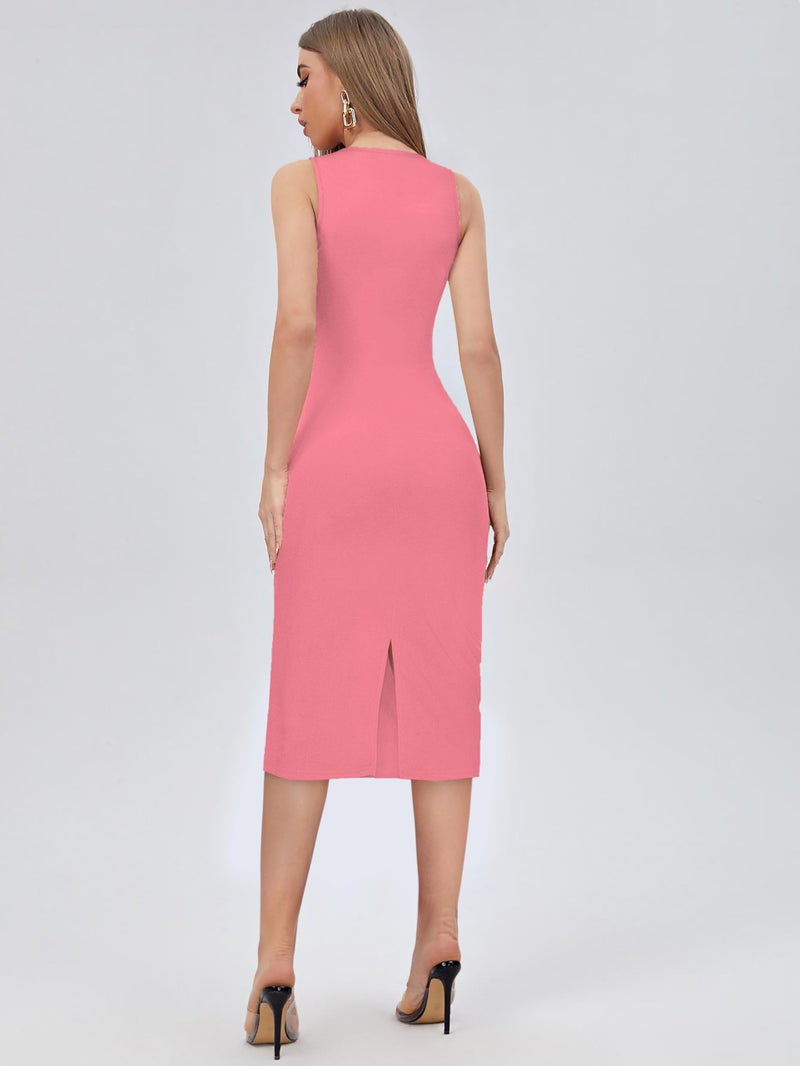 Toochki Dress for Women | Midi Dress for Women | Dresses for Women | Pink Dress | One Piece Dress for Women | Bodycon Dresses for Women - Image 5