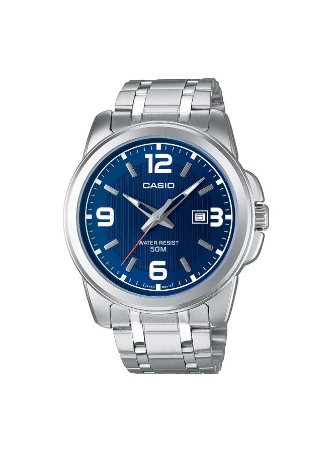 CASIO Men's Stainless Steel Analog Wrist Watch MTP-1314D-2AVDF - 50 mm - Silver