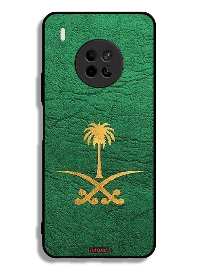 Tolwak غطاء حماية لهاتف هواوي Y9a بتصميم شعار المملكة العربية السعودية على الجلد - Image 2