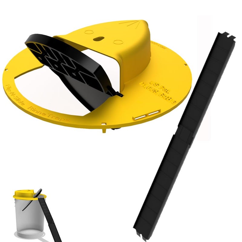 RinneTraps - Flip N Slide Bucket Lid Mouse Trap | Original | Made in USA | US PAT D1,039,648s - Image 1