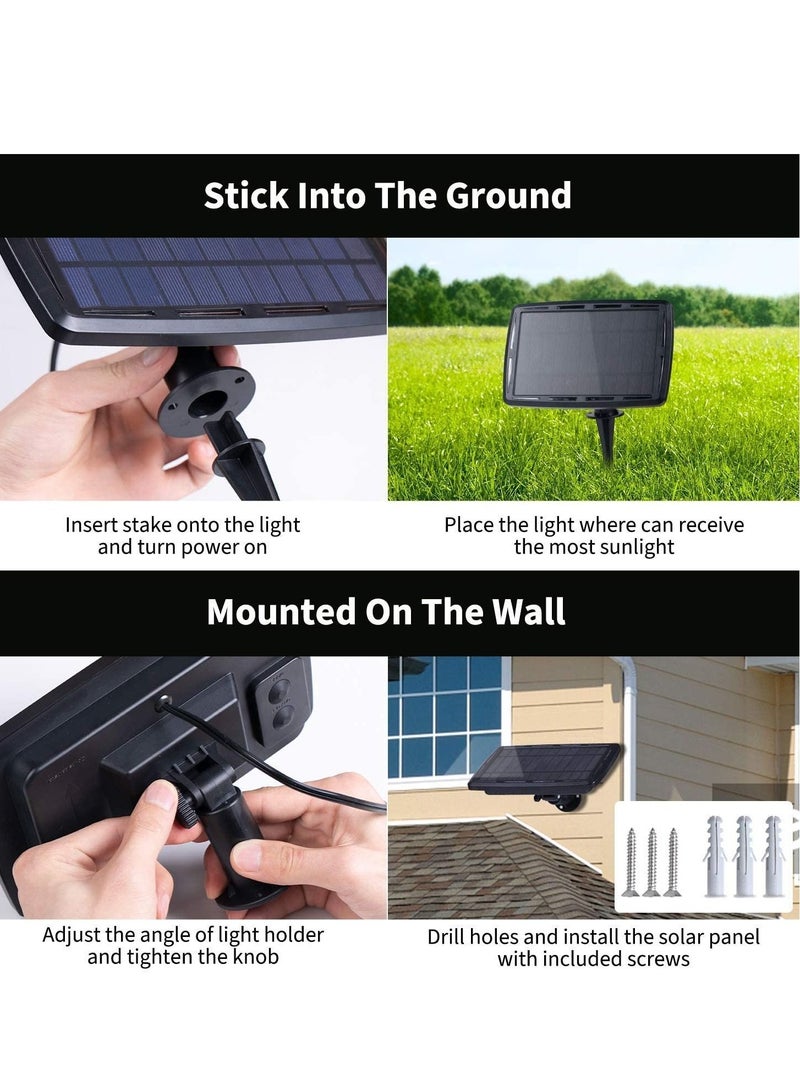 Sharpdo سلسلة أضواء 10 أضواء LED 1.5 واط مصباح توفير الطاقة بالطاقة الشمسية للحدائق الخارجية وزينة العطلات - Image 5